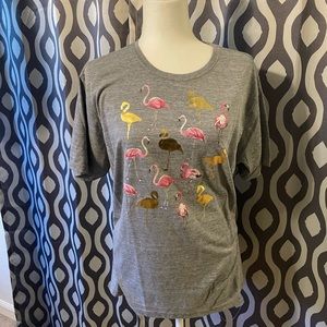 2 for $10 on $8 items. Womens Indigo Soul Flamingo print T-Shirt. XL